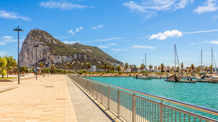 Road,To,The,Rock,Of,Gibraltar,With,Marina,On,The