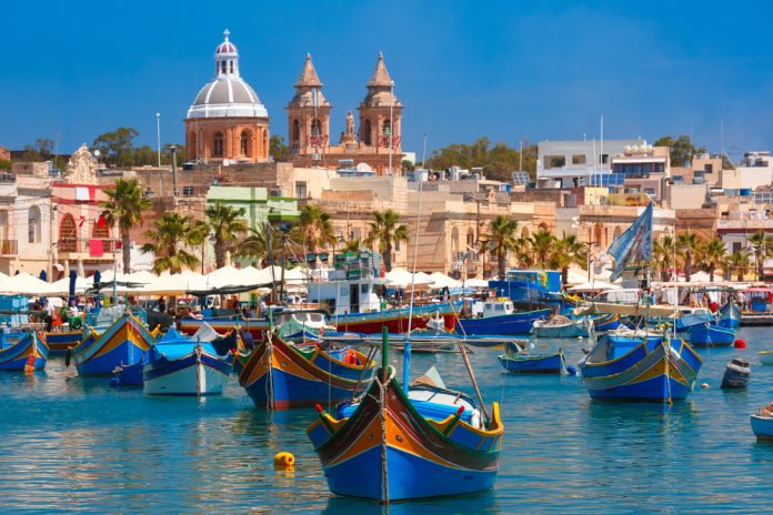 Traditional,Eyed,Colorful,Boats,Luzzu,In,The,Harbor,Of,Mediterranean